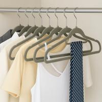 Ruhhy, Perchas de Terciopelo Antideslizantes Set 20 Unidades | Color Gris con Gancho Metálico Giratorio 360° | Diseño Delgado para Ahorrar Espacio | Soporte para Bufandas, Cinturones y Corbatas - details 2