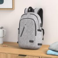 15,6 pulgadas portátil impermeable antirobo Mochila De los helbres (Con Puerto de carga USB) de Negocios mochila ordenador portátil de trabajo de viaje de Doble USO Bolsa-Gris - details 0