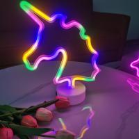 Lámpara De Mesa LED Neón De Unicornio Con Logo Potenciada Por USB/batería Decoración Cómoda Para Bodas Cumpleaños Fiestas Vacaciones - details 1