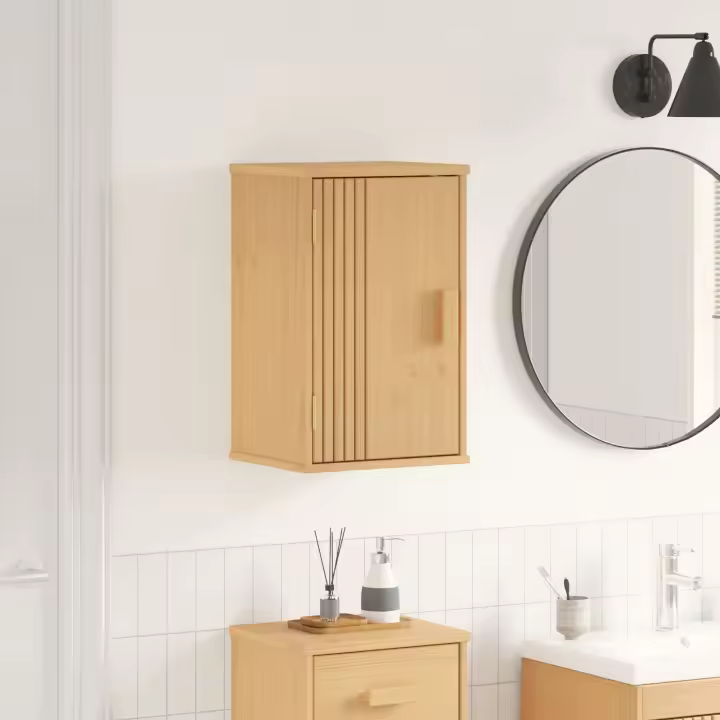 Armario de baño vidaXL 35x30x55 cm de madera maciza de pino - 1