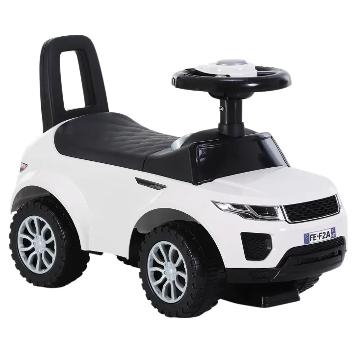 HOMCOM Quad Correpasillos Niño Coche sin Pedales para Bebé Juguete Andador Estilo Carrera con Orador  62x28x41,5cm - 1