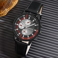 Reloj Digital Para Hombre Con Cinta Graduada Reloj De Cuarzo Para Hombre Resistentes Al Agua 3Bar Material De Correa De Cuero Estilo Casual Y Moda - details 12