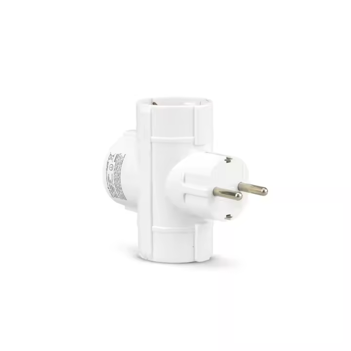 Garza Adaptador Triple Lateral Schuko - Ahorra Espacio - 1