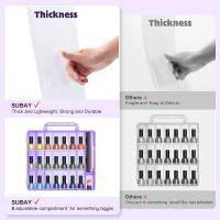 Organizador Portátil De Esmaltes De Uñas Con Doble Lado Y 6 Divisores Ajustables Almacenamiento Para 48 Botellas Transparente - details 24