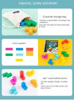 Cubo De Rubik 3D De Madera Para Niños Juguete De Construcción Creativo Bloques De Puzzle Juego De Entrenamiento Mental Adecuado Para Edades 3-12 - details 8