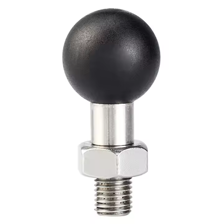 Soporte De Teléfono Para Manillar De Motocicleta Acero Inoxidable Base De Abrazadera Para Espejo Retrovisor M8/M10 Soporte De Tornillo - 1