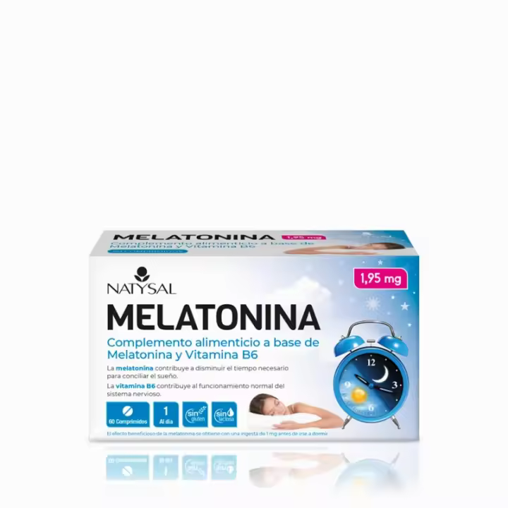 Melatonina 60 Comprimidos de natysal. Con Melatonina y Vitamina B6. - 1