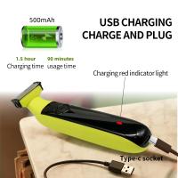 Afeitadora Eléctrica Para Hombres Profesional Recargable USB Trimmer De Barba Y Cuerpo Máquina De Afeitar Rápida Y Segura De Acero Inoxidable - details 5