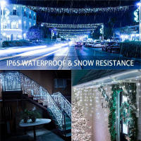 Luces De Cadena De Hielo LED Solar 3.5M Impermeables Para Decoración De Bodas Y Fiestas En Jardín Y Hogar Luces De Navidad Exteriores - details 14