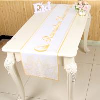 Eid Mubarak Table Runner Decoración Para Hogar Y Fiestas Musulmanas Ramadan Kareem Al Adha Telas De Mesa De Poliéster/Celulosa - details 5