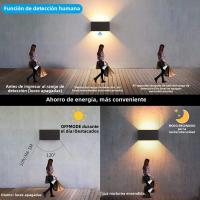 Lámpara De Pared Exterior LED 24W Sensor De Movimiento Negro/Blanco IP65 Impermeable Iluminación Interior Y Exterior Ajustable Luz De Parede - details 3