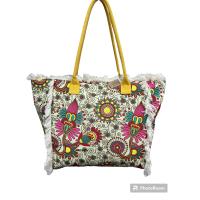 MEJORADA Bolso de playa o piscina grande con estampados de Mandala,con fleco de borla blanco de algodon,tamaño 55*37*19CM.contiene bolsillos interior y forros.tejido 100% poliéster - details 3