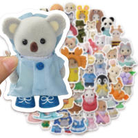 Calcomanías Decorativas De Skateboarding Y Equipaje Para Calico Critters Familiar Juguetes Adhesivos Manuales De Dibujos Animados Lindos Pack De 55/110/165 Pcs - details 3
