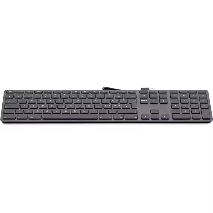 Teclado numérico USB KB-1243, 110 teclas, 2x USB, aluminio, diseño polaco, macOS, gris espacial - 1