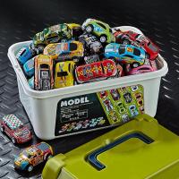 Juego De Coches De Carreras Miniatura Para Niños Con Caja De Almacenamiento Regalo De Navidad Para Niños Varones Colección De Vehículos Retroalimentados Sin Batería Material ABS - details 4
