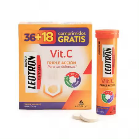 Leotron Vitamina C Formato ahorro 36+18 comprimidos gratis – Refuerza tus defensas y combate el cansancio - 1