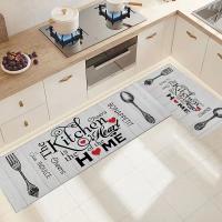 VIKAMA Alfombra De Piso De Velours Cristal Lavable Antideslizante Y Resistente Al Agua Para Cocina Alfombra De Pie Cómoda Y Suave Con Diseño Persa - details 5