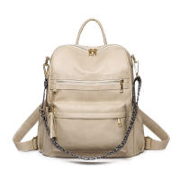Mochila retro de gran capacidad y moda, bolso de hombro de cuero suave de doble propósito, mochila para mujer - details 3