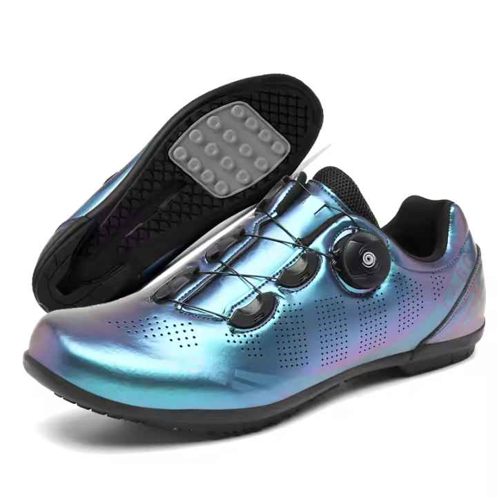 Zapatos De Ciclismo Para Carretera Hombre 2024 Transpirables Con Cierre Self-Locking Ultraligeros Para Bicicleta SPD Zapatillas De Ciclismo MTB - 1