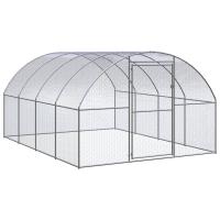 vidaXL Gallinero de Exterior de Acero Galvanizado Jaula de Pollos Gallinas Dimensiones 3 x 2 x 2 m, 3 x 4 x 2 m, 3 x 6 x 2 m - details 1