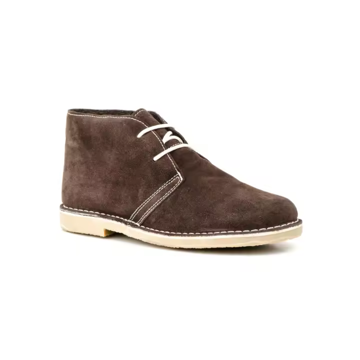 Mº6012 Serraje MARRON Hecho en España Botines Pisa Mierdas Hombre Piel Serraje MARRON Cordones Borreguillo Cosido Billi Numeración: 36-45 Marca: Vicente Garbán Color: Serraje MARRON - 1