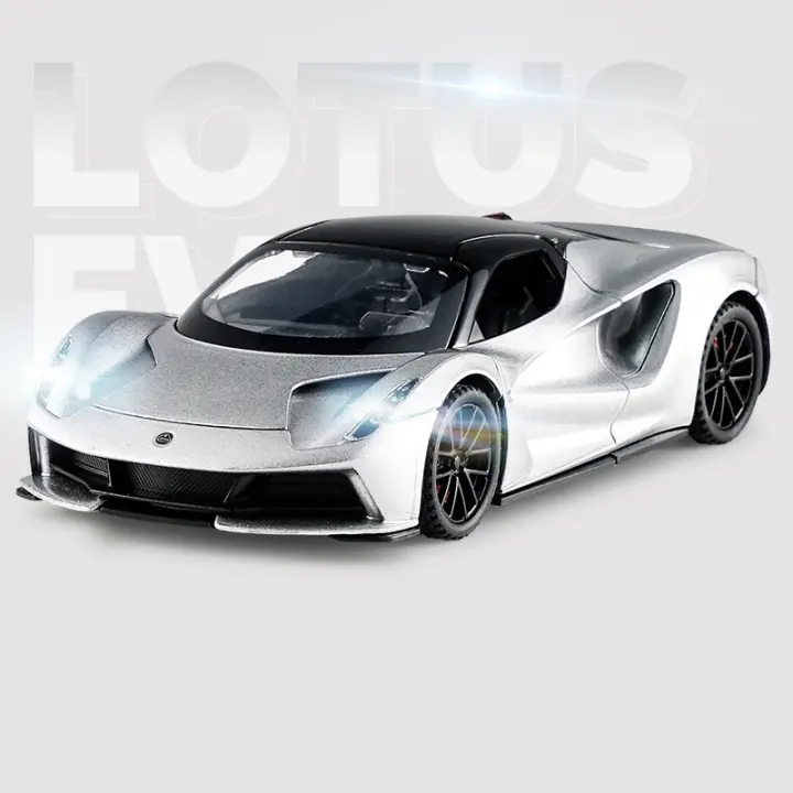 Coche De Lujo Lotus Evija De 1:32 En Metal Con Luz Y Sonido Modelo a Escala Coche Eléctrico Sin Batería Regalo Para Niños Coleccionable - 1
