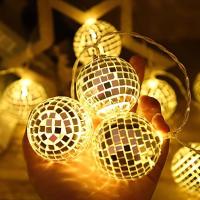 Luz De Espejo LED En Cadena 1 Pack Luz De Fiesta Disco Navidad Color Calido Luces De Espejo Para Barra De Fiesta - details 2