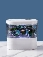 Acuario De Mesa Mini USB Con Bomba De Agua LED Y Filtro Autocirculación Y Tanque Para Golondrinas Material Plástico - details 10