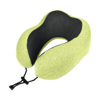 EasySpeed Almohada Cervical de Cuello Ergonómico 26x28x13 CM Forma U Para Viaje Coche Avión Tren Transpirable Rojo Rosa Verde - details 4