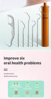 Varillas De Higienización Dental De Acero Inoxidable Palillos Para Dientes Con Hilo Reutilizable Y Duradero Herramienta De Limpieza Oral Para Adultos - details 2