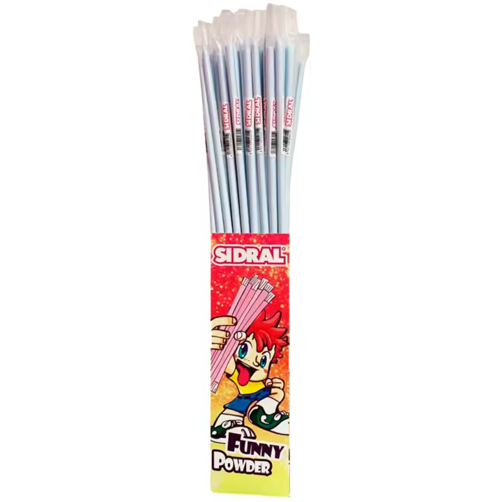 Cañas SIDRAL Funny 80 un. - Cañas de azúcar de Sabores, Cañas Pica Pica, Cañas Dulces Sabor Frambuesa - Perfectas para Regalar con Dulzura en Cualquier Ocasion - 1