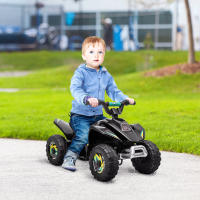 HOMCOM Quad Eléctrico para Niños de 18-36 Meses Vehículo Eléctrico Cuatrimoto a Batería 6V con Avance y Retroceso Carga Máx. 20 kg 72x40x45,5 cm Negro/Rosa/Verde - details 1