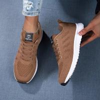 Zapatillas De Mujer Casual Verano Transpirables De Malla Plataforma Al Aire Libre Zapatillas Deportivas Con Cordones Para Caminar Y Correr - details 1