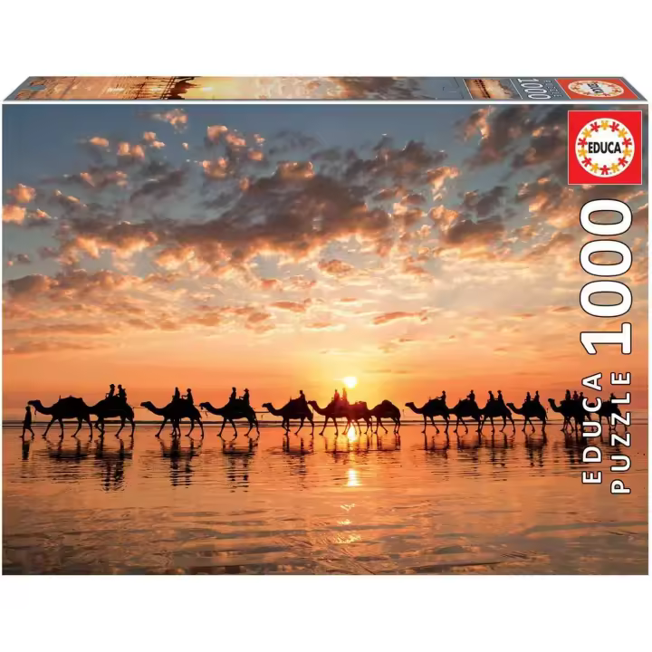 Educa - Puzzle de 1000 Piezas , Atardecer en Cable Beach, Australia. Incluye Pegamento Fix Puzzle. + 14 años Educa 18492 - 1