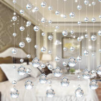 Cortina De Bolas De Cristal Para Sala De Estar Y Dormitorio Decorativa Para Bodas Y Fiestas Cortina De Vidrio Moderna Para Ventana - details 4