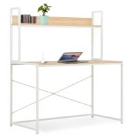 vidaXL Escritorio para ordenador blanco y roble 120x60x138 cm - details 0