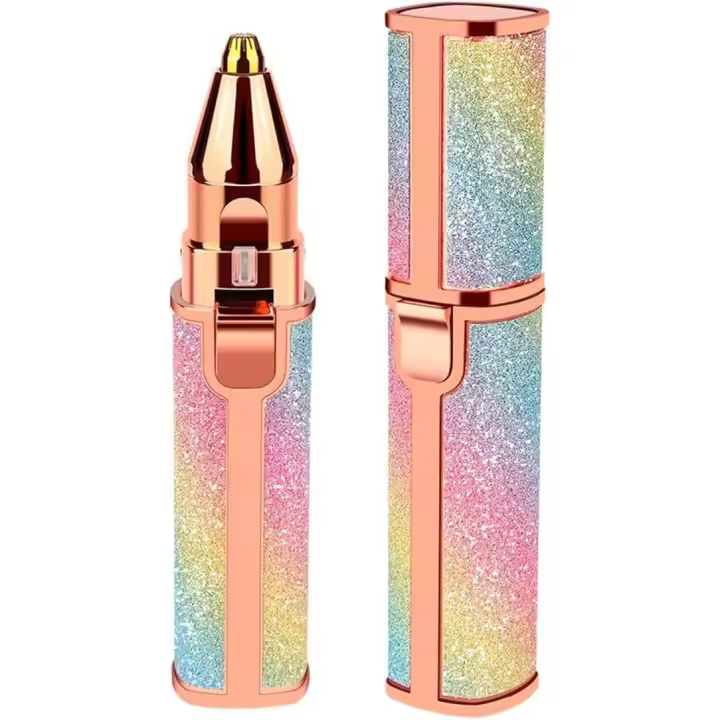 Depilador Facial Eléctrico 2Colores | Depilador de Cejas | Cabezal 2 en 1 | Con luz | Perfecta para Retoques de Cejas, Labios, Nariz y Orejas | Carga USB - 1