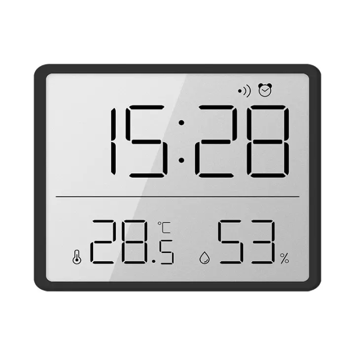 Despertador digital intelente con Atracción magnética, temperature y humedad interior, fecha de la hora de la pantalla de Alta definición, suministro de Energía DE LA Batería - 1