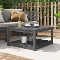 vidaXL Mesa de jardín madera maciza de pino 82,5x82,5x45 cm en color Pino natural/Pino gris/Pino marrón miel y más | estructura resistente ideal para salón dormitorio o estudio - details 1