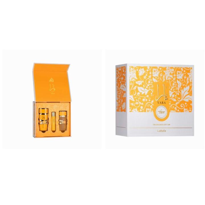 Pack 3 unidades Yara Tous 100ml ,Yara Candy de viaje 12 ml + Perfume de pelo 50ml Lattafa ,Set de 3 piezas Ideal para… — oferta en Miravia