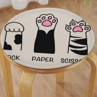 Cojín Redondo Para Silla De Comedor Con Cordón Gato Negro Decorativo Moderno Para Oficina Y Hogar Tamaño 40x40cm/45x45cm/50x50cm - details 14