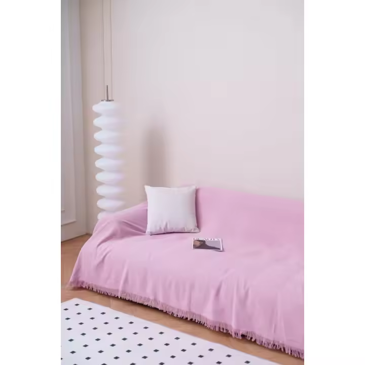 NEW & Almeritex 2000 Colcha Multiusos Sofa, Manta Foulard, Plaid para Cama, Cubresofa Cubrecama Rosa - 1