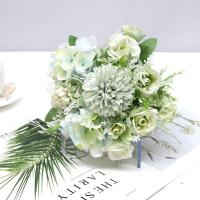 1 Rama De Flores Artificiales Rosa Hidranegra Peonía Vintage Para Novia Decoración De Casa Y Boda Plantas Falsas De Seda - details 8