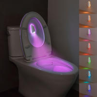 Lámpara De Noche Inteligente Con Sensor De Movimiento Cambio De Color En 7 Colores Luz LED RGB Gradiente Para Baño Y Comode - details 1