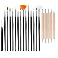 Juego De 20 Pinceles Para Manicura Profesional JEARLYU Herramientas De Arte De Uñas Para Gel Y Acrílico Accesorios Para Líquidos Y Polvo - details 1
