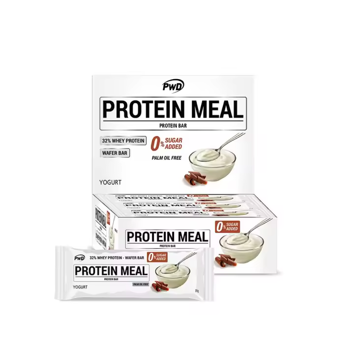 PROTEIN MEAL(Barritas Proteicas) 12 x 35gr (12 Barritas Proteicas de 35 gramos cada una de ellas hechas de Barquillo Wafer recubiertas de chocolate y rellenas de varios sabores, sin azúcar)) (PWD) - 1