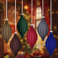 Adornos De Cono De Veludo Para Decoración De Árbol De Navidad Y Exposiciones En Tiendas Material Plástico - details 2