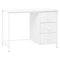 vidaXL Escritorio industrial con cajones acero blanco 105x52x75 cm - details 0