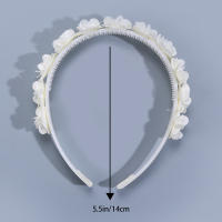 1pc Diadema Para Niñas Con Decoración De Flor Accesorios Para El Cabello Para Mujeres Diadema Multifuncional De Poliéster Para Exterior O Interior - details 11