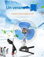 Ventilador eléctrico de verano para coche de 6" pulgadas con clip, ventilador pequeño totalmente cerrado - details 8